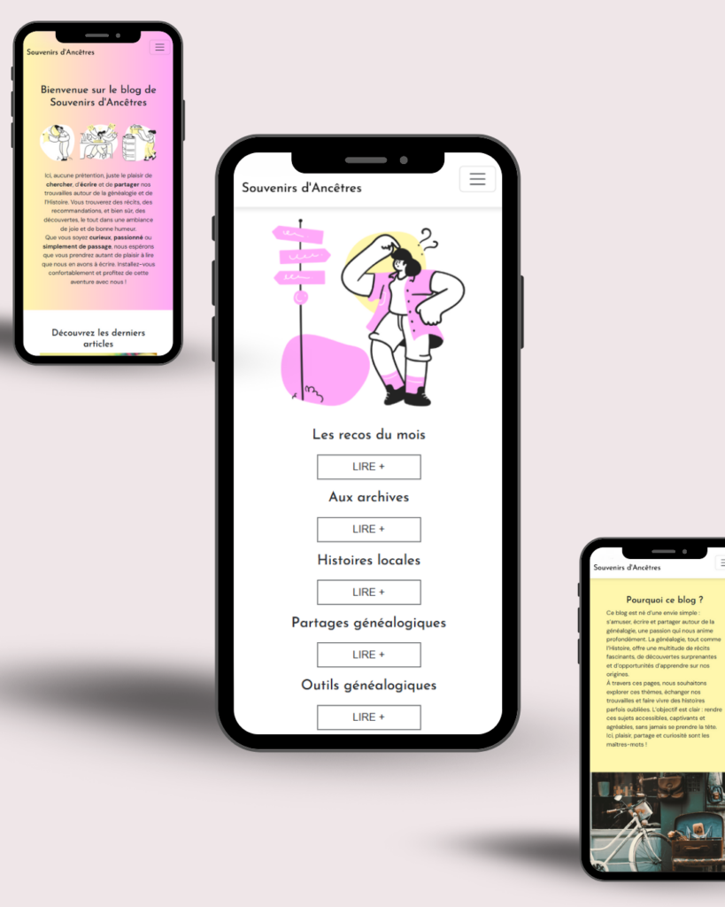 Le blog de souvenirs d'ancêtres sur mobile