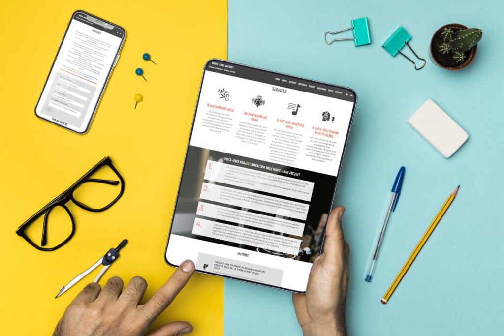 Voice Over sur mobile et tablette