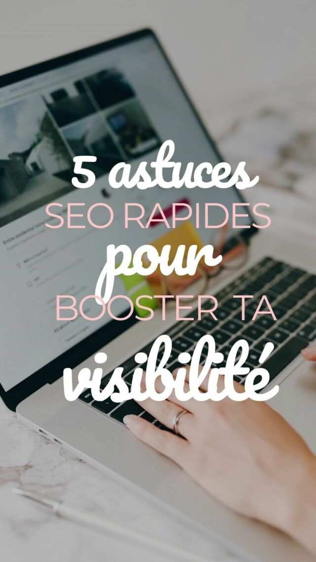 🚀 5 astuces SEO rapides pour booster ta visibilité !
Envie de voir ton site monter dans les résultats de recherche ? Voici 5 astuces SEO simples et efficaces !
*
🎯 Astuce 1 : Optimisation des Titres
Utilise des mots-clés dans les titres pour attirer l'attention et améliorer ton classement

✨ Astuce 2 : Méta-descriptions engageantes
Les méta-descriptions incitent à cliquer. Résume ton contenu et intègre des mots-clés

🔗 Astuce 3 : URLs simplifiées et claires
Des URLs courtes et descriptives aident les utilisateurs et les moteurs de recherche

🖼️ Astuce 4 : Utilisation des Balises Alt pour les Images
Ajoute des descriptions aux images pour qu'elles apparaissent aussi dans les résultats de recherche.

📱Astuce 5 : Mobile Friendly
Un site responsive est essentiel pour le SEO, surtout avec la priorité mobile de Google
*
👩‍💻 Hello, moi c’est Célia ! 
🖥️ Développeuse dotée de connaissances en référencement web, je t’accompagne dans ta création de site internet sur-mesure
*
#SEOFacile #astucesseo  #BoostVisibilité  #SEOPourDébutants #MarketingDigitalTips #seoinstagram  #SEO2024 #ConseilsSEO #SEOPourPME #augmentetontraffic  #améliorerleseo  #RéseauxSociauxPourPME  #formationseo  #OptimisationSEO #augmenterlavisibilité  #CroissanceEnLigne #drome #ardeche #montelimaragglomeration