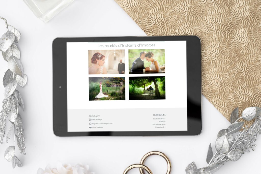 Site Instants d'Image sur tablette
